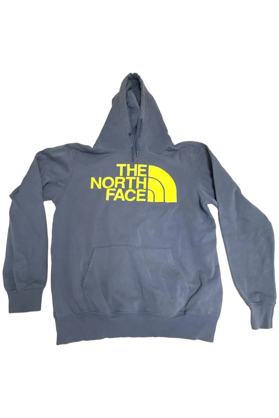The North Face Men's Half Dome Pullover Long-Sleeve Hoodie Blue/Neon
